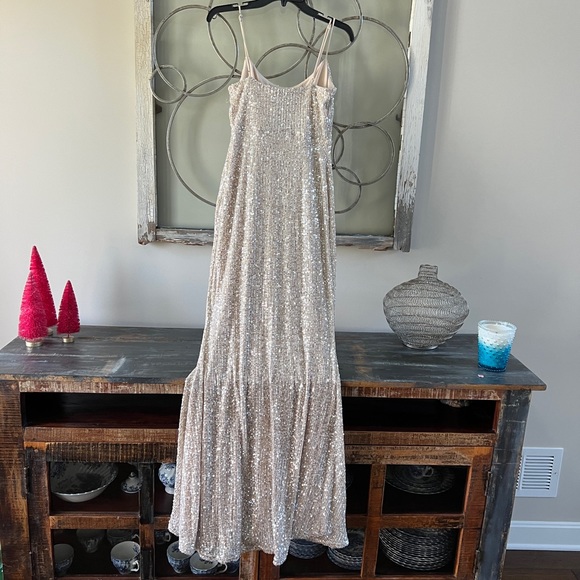 Windsor Champaign sequin dress. Sz Medium   Worn once - Picture 3 of 7